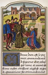 Georges Chastellain tilbyder sin bog til Charles, hertug af Bourgogne, fra 